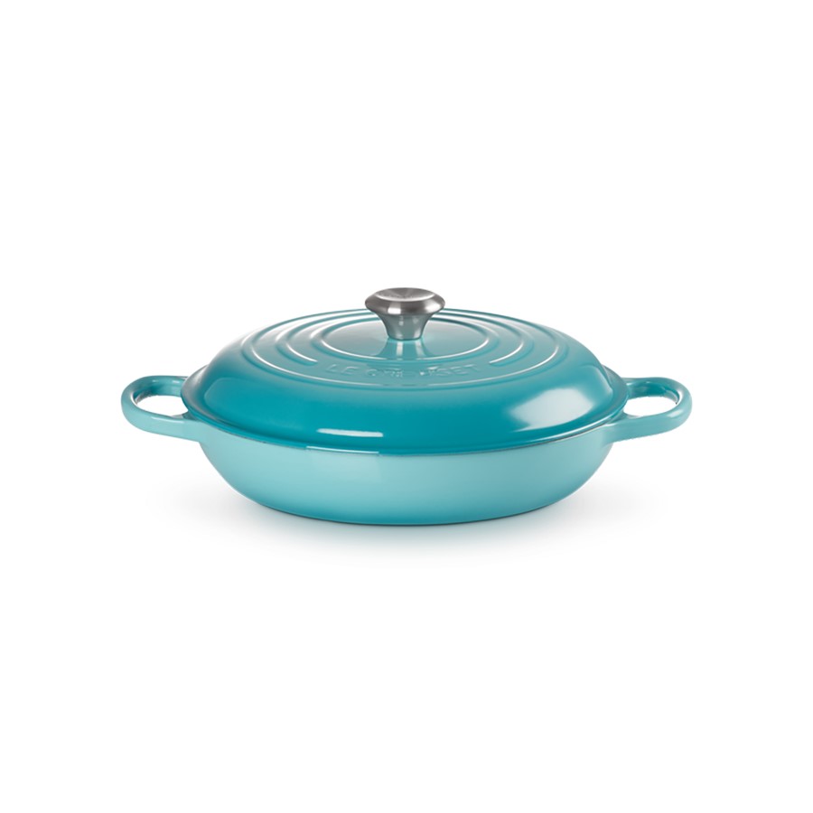 additioanl image for  Le Creuset Shallow Casserole Teal 30 cm 