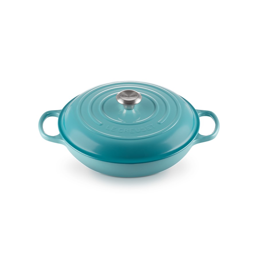 additioanl image for  Le Creuset Shallow Casserole Teal 30 cm 