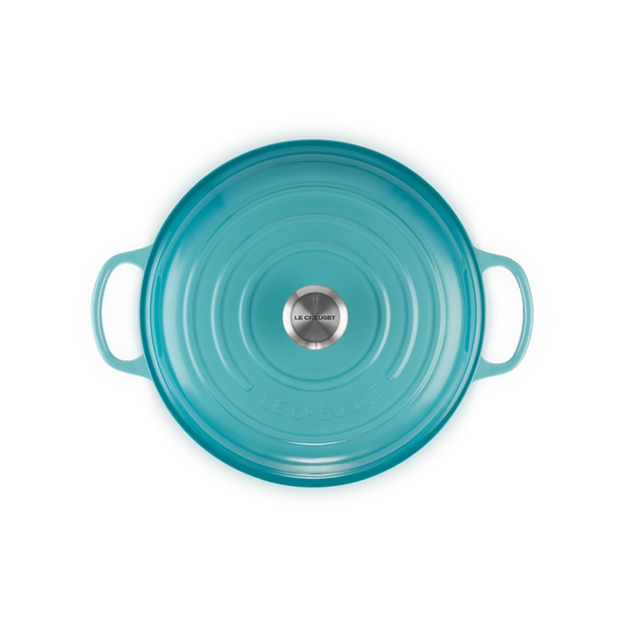 additioanl image for  Le Creuset Shallow Casserole Teal 30 cm 