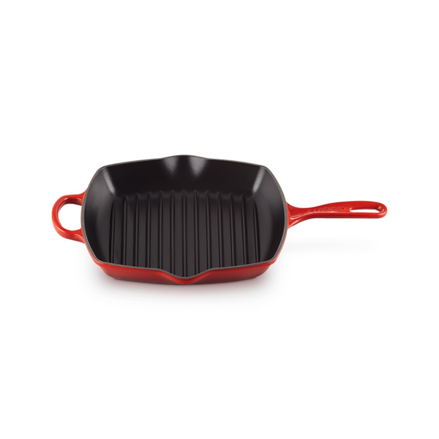 additioanl image for  Le Creuset Sq. Skillet Grill Cerise 26cm 