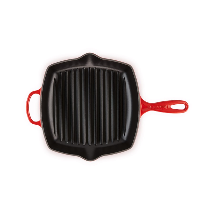 additioanl image for  Le Creuset Sq. Skillet Grill Cerise 26cm 
