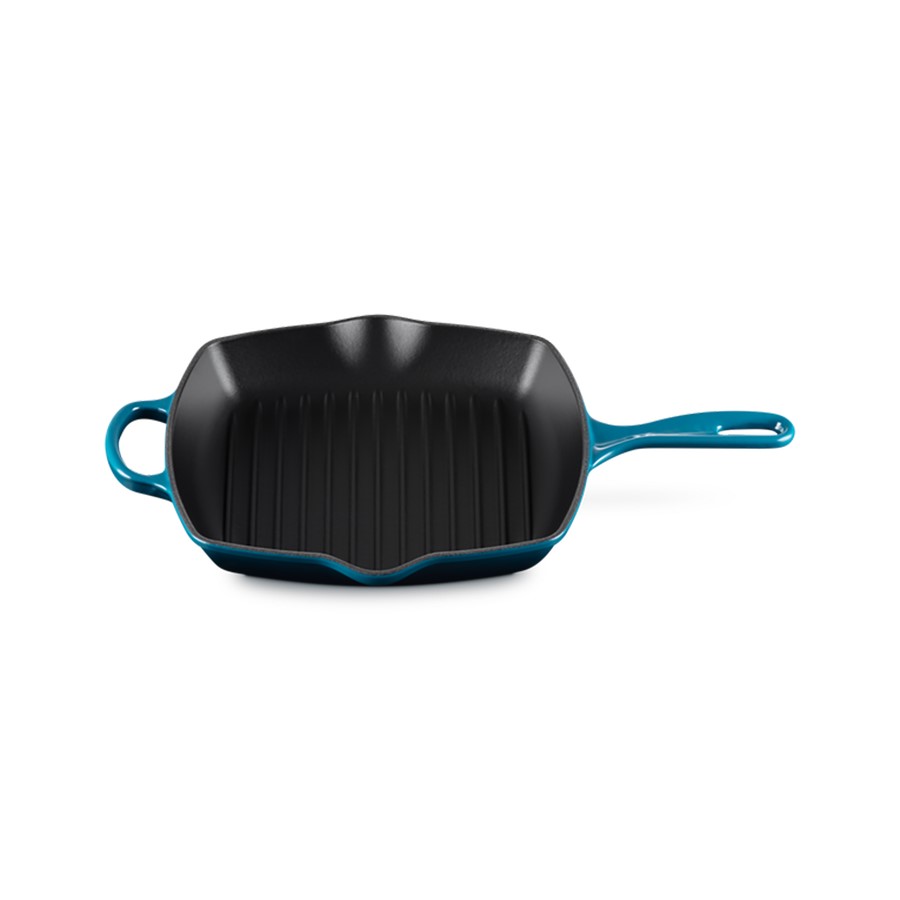 additioanl image for  Le Creuset Sq. Skillet Grill D/Teal 26cm 