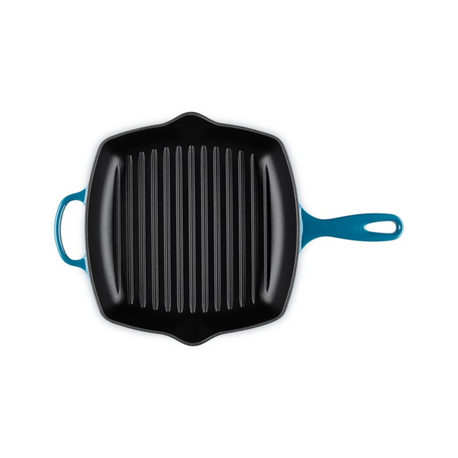 additioanl image for  Le Creuset Sq. Skillet Grill D/Teal 26cm 