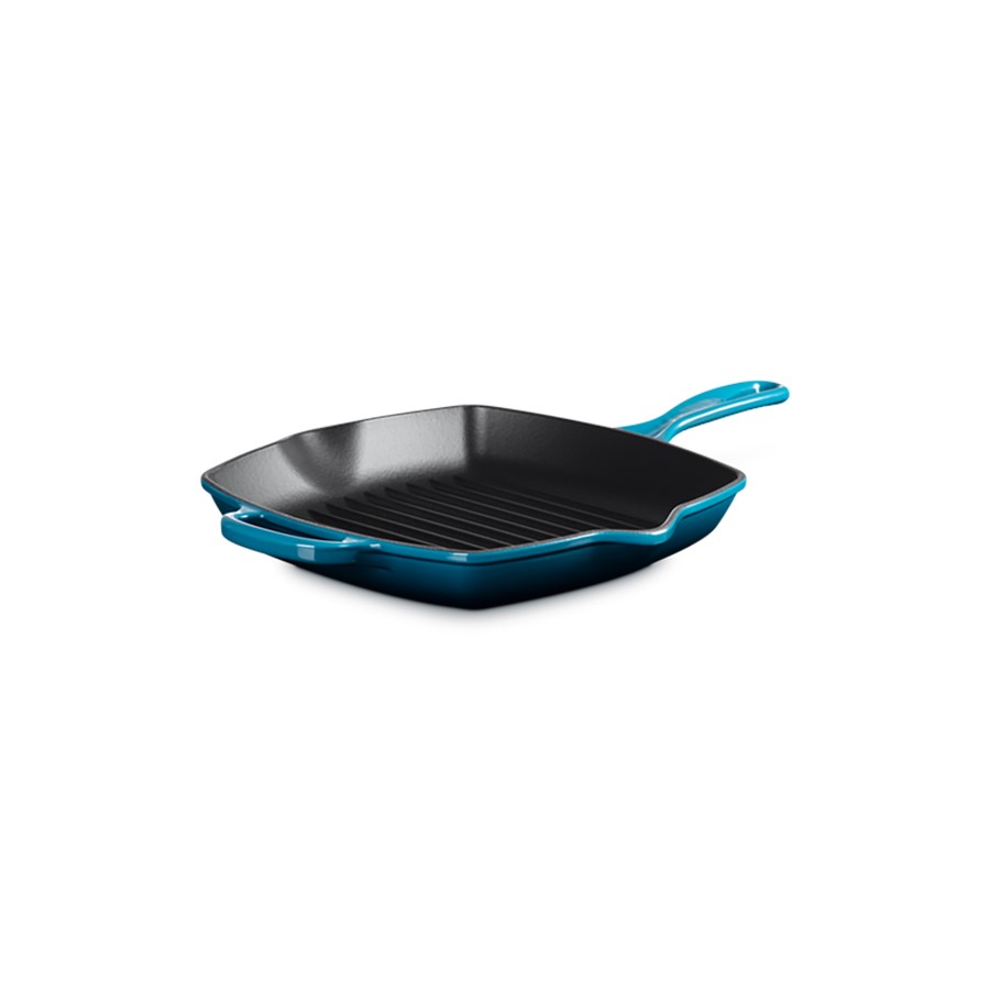 additioanl image for  Le Creuset Sq. Skillet Grill D/Teal 26cm 