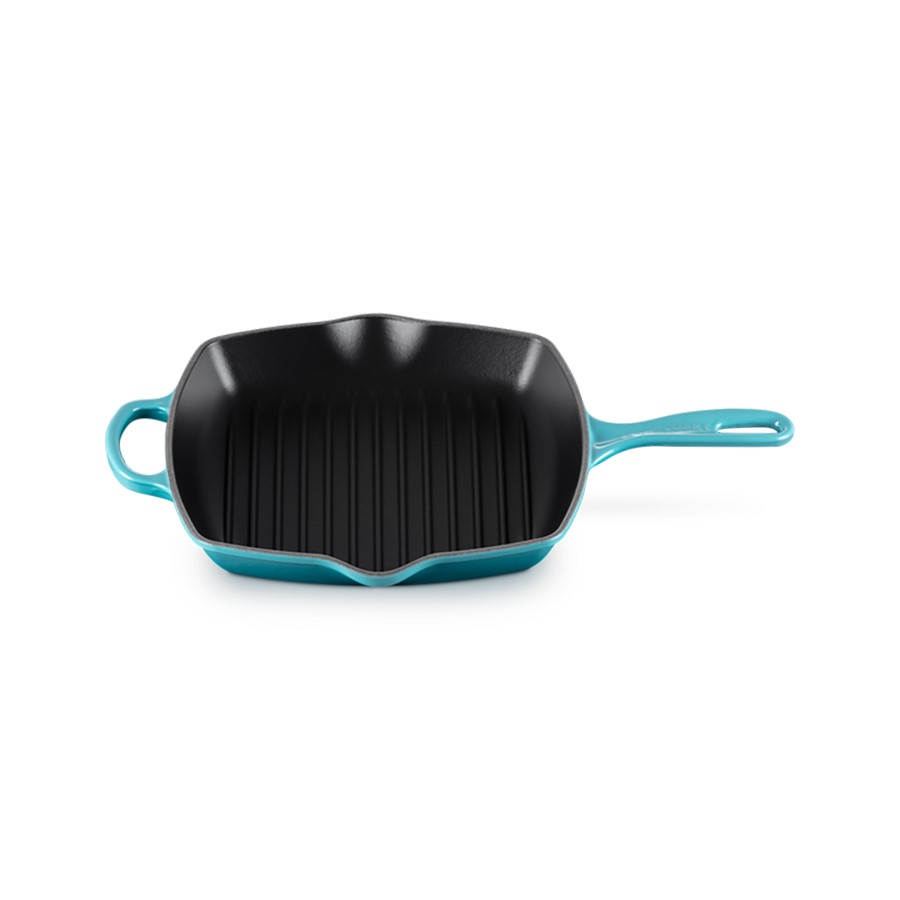 additioanl image for  Le Creuset Sq. Skillet Grill Teal 26 cm 