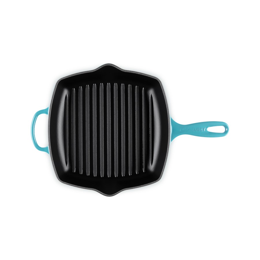 additioanl image for  Le Creuset Sq. Skillet Grill Teal 26 cm 