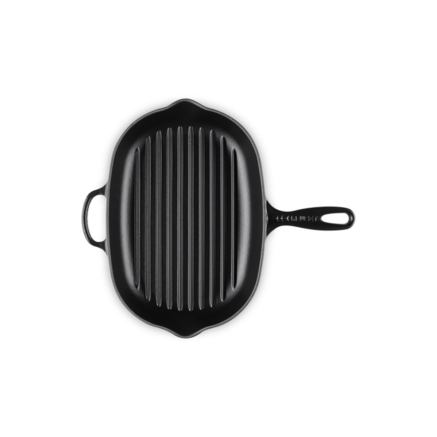 additioanl image for  Le Creuset Oval Skill. Grill M/Blk 32 cm 