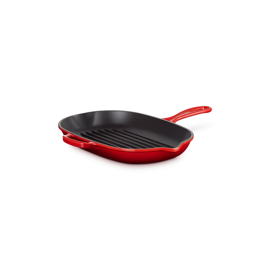 additioanl image for  Le Creust Oval Skillet Grill Cerise 32cm 