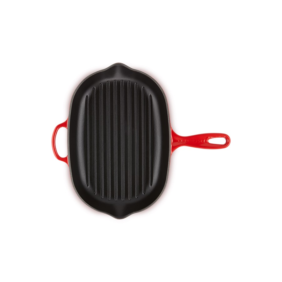 additioanl image for  Le Creust Oval Skillet Grill Cerise 32cm 