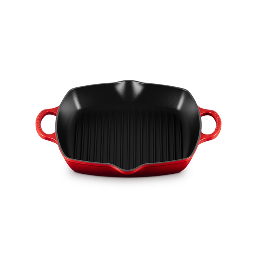 additioanl image for  Le Creuset Deep Square Grill Cerise 30cm 