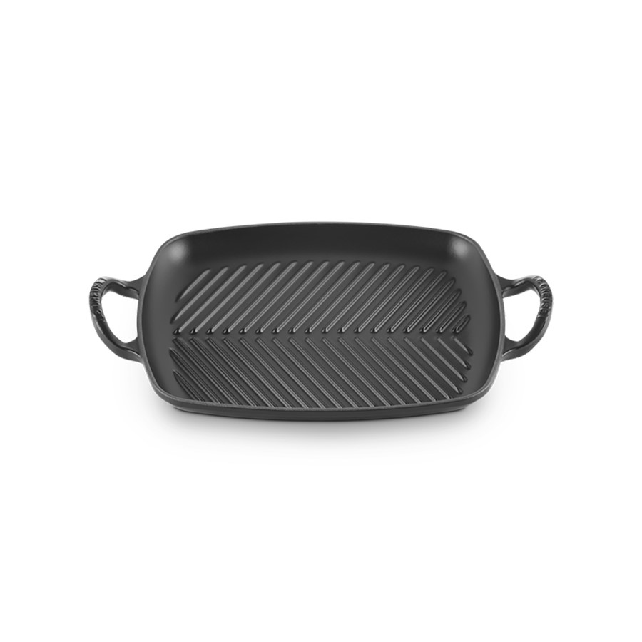 additioanl image for  Le Creuset Low Rect.Grill Satin Blk 30cm 