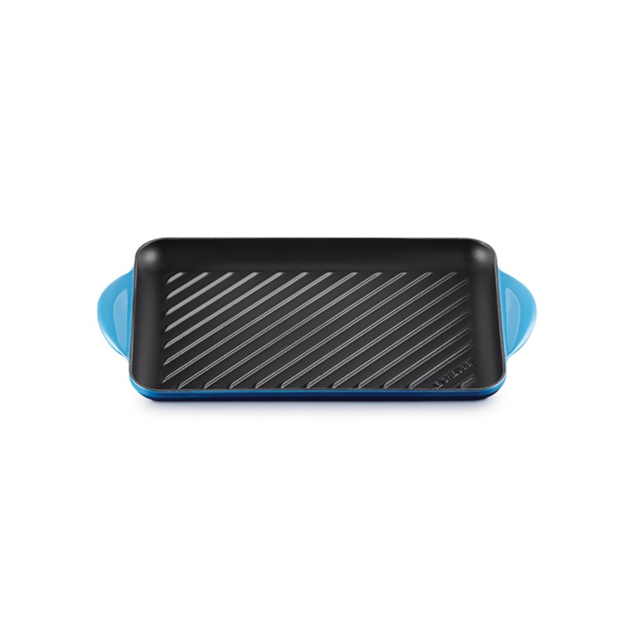 additioanl image for  Le Creuset Rect. Grill Azure Blue 32x21 