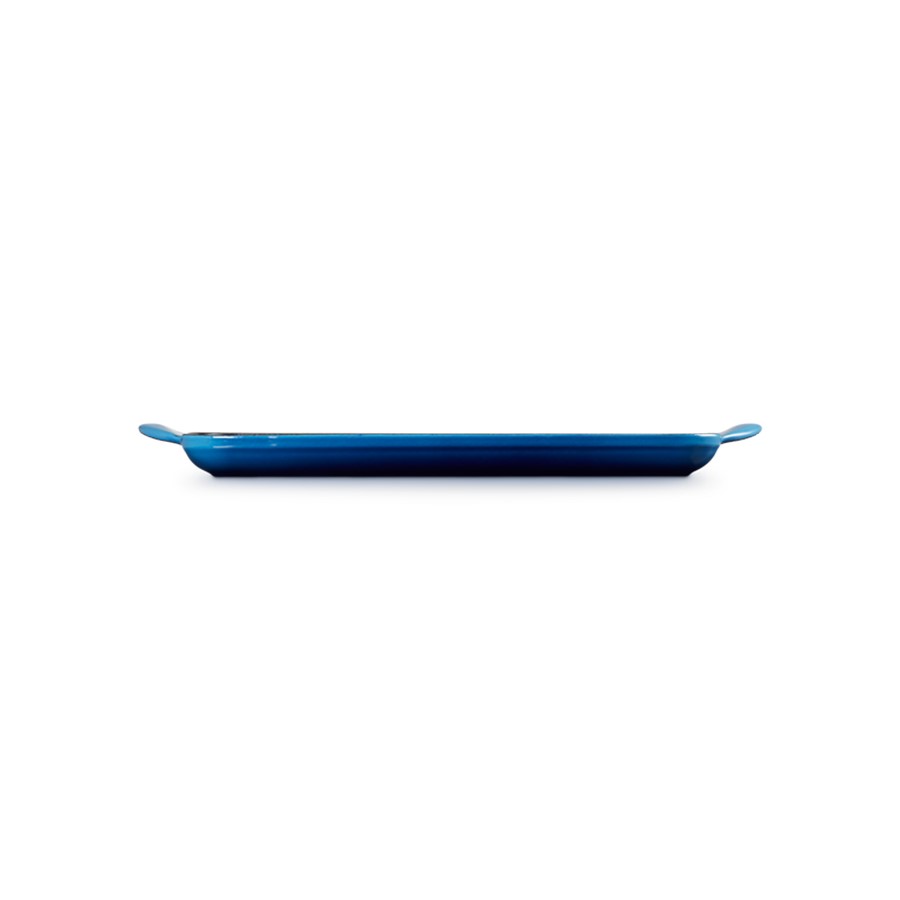 additioanl image for  Le Creuset Rect. Grill Azure Blue 32x21 