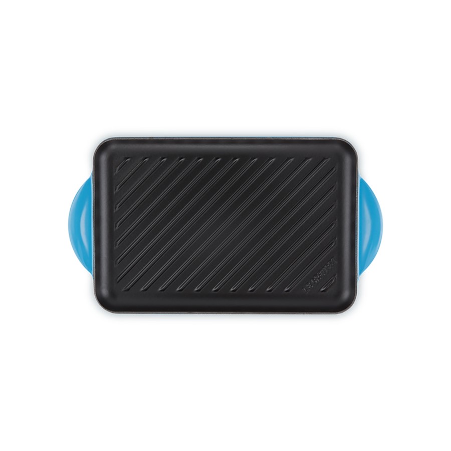 additioanl image for  Le Creuset Rect. Grill Azure Blue 32x21 