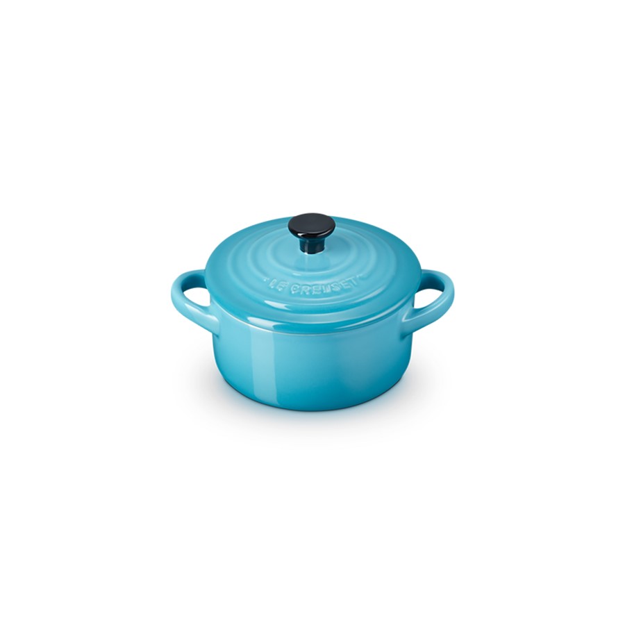 additioanl image for  Le Creuset Round Mini Cocotte Teal 10 cm 
