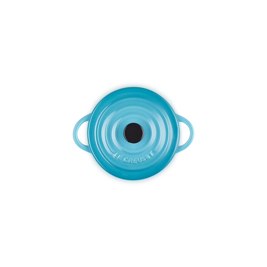 additioanl image for  Le Creuset Round Mini Cocotte Teal 10 cm 