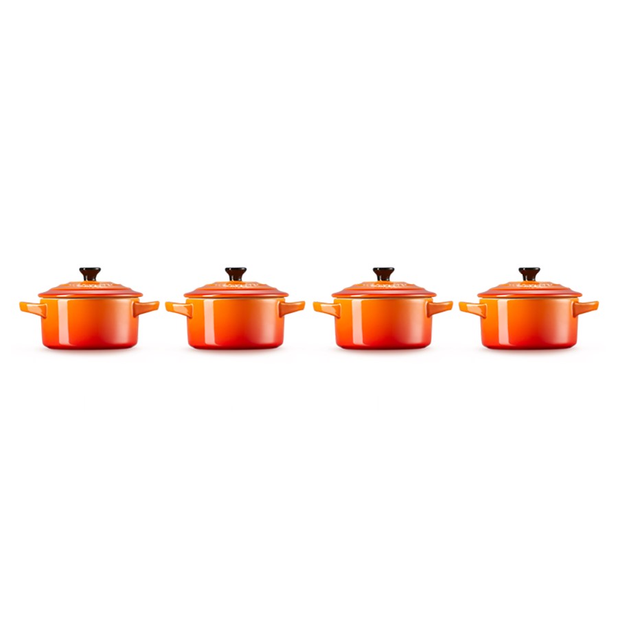additioanl image for  Le Creuset Round 4 Mini Cocottes Flame 