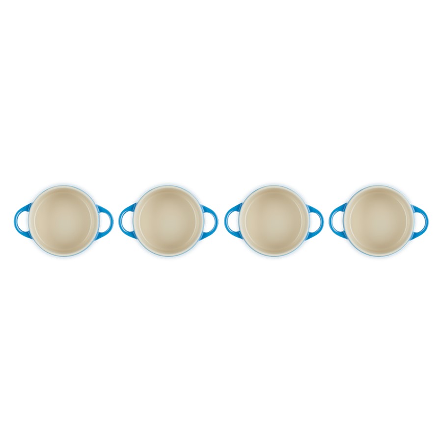additioanl image for  Le Creuset Rd 4 Mini Cocottes Azure Blue 