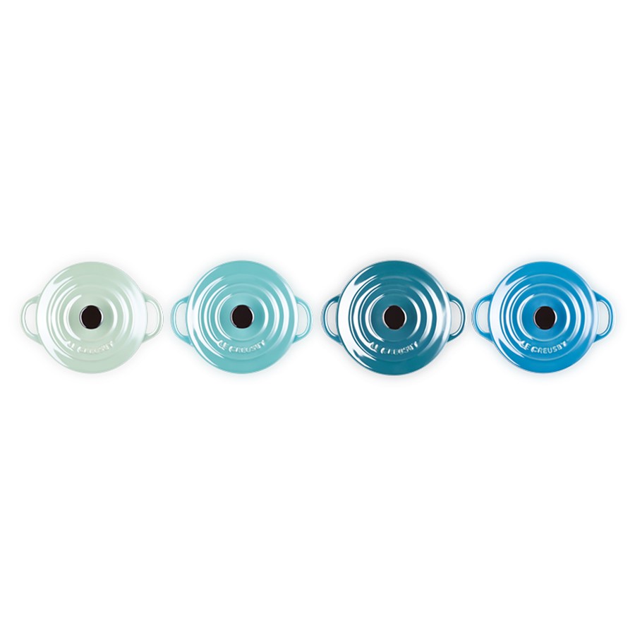additioanl image for  Le Creuset Rd. 4 Mini Cocotte Blue 10 cm 