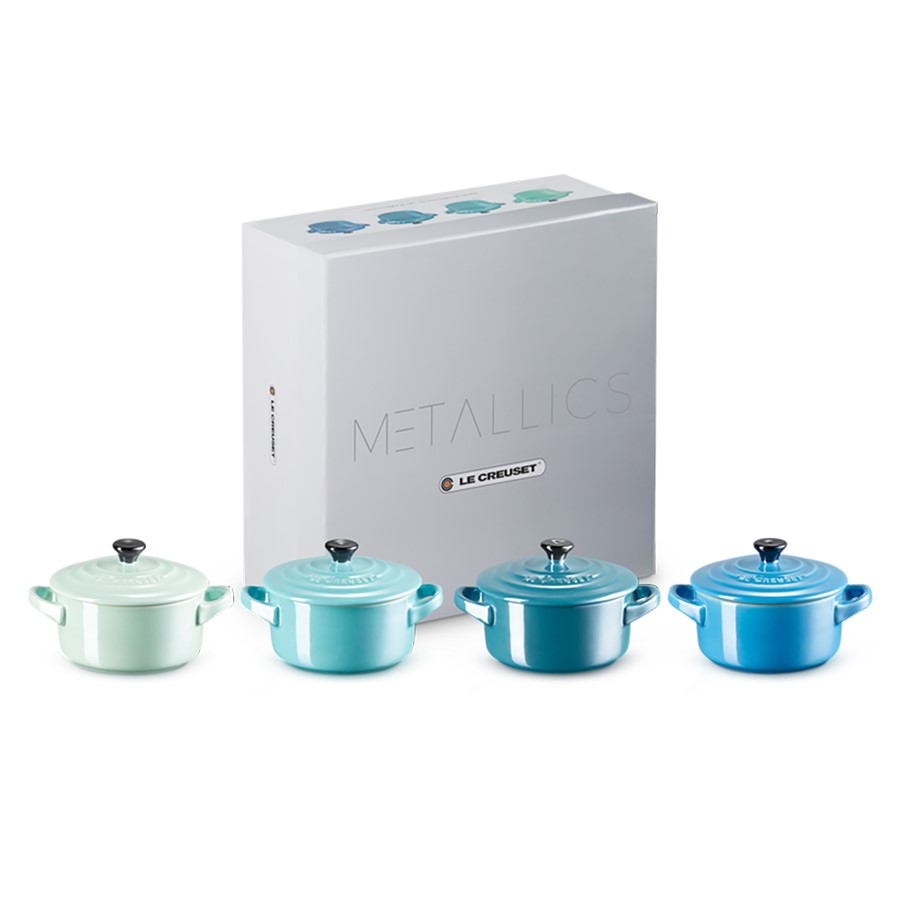 additioanl image for  Le Creuset Rd. 4 Mini Cocotte Blue 10 cm 