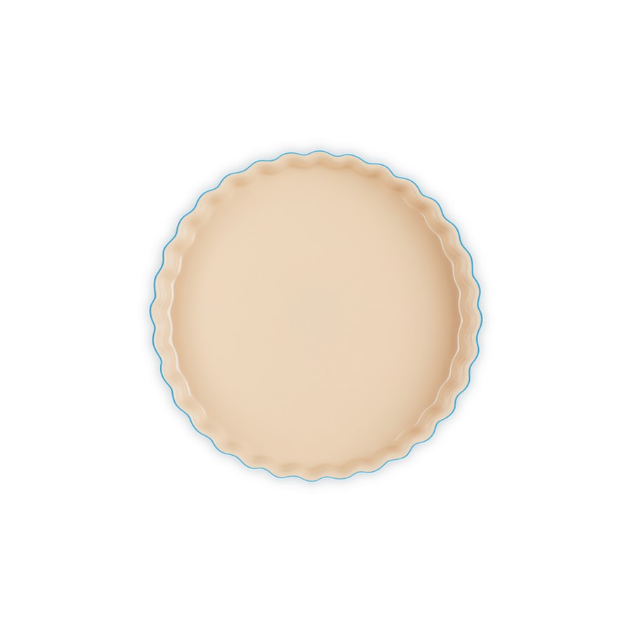 additioanl image for  Le Creuset Flan Dish Azure Blue 28 cm 