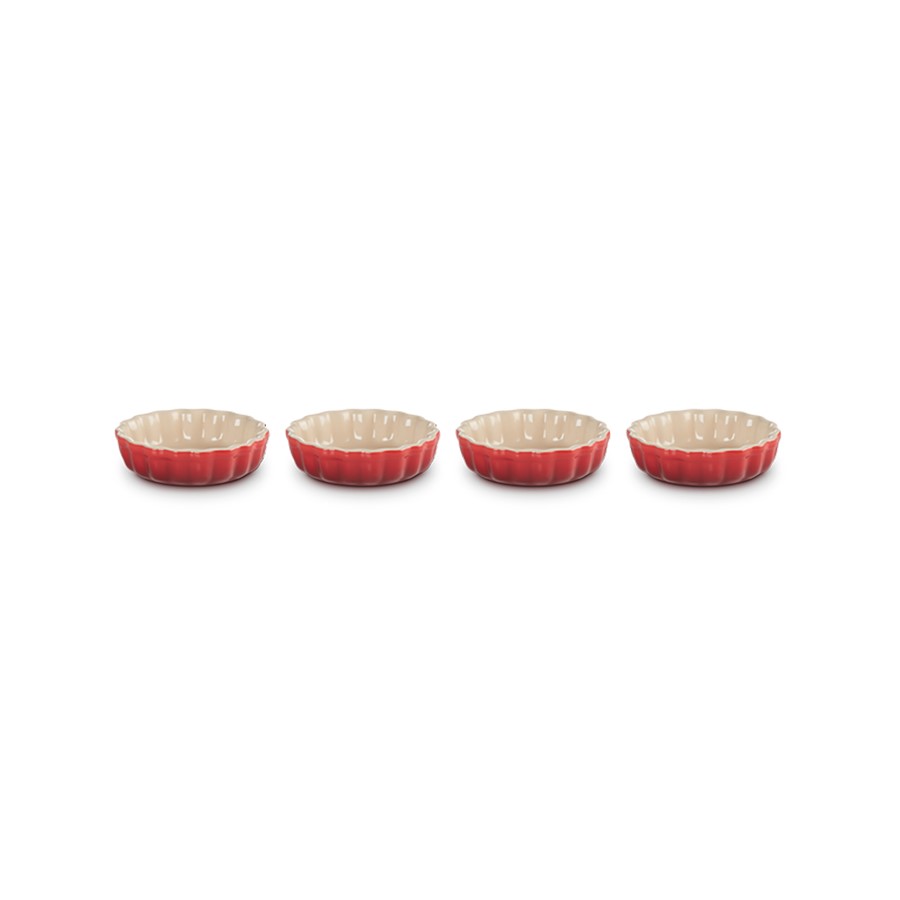 additioanl image for  Le Creuset 4 Mini Flans Cerise 11 cm 