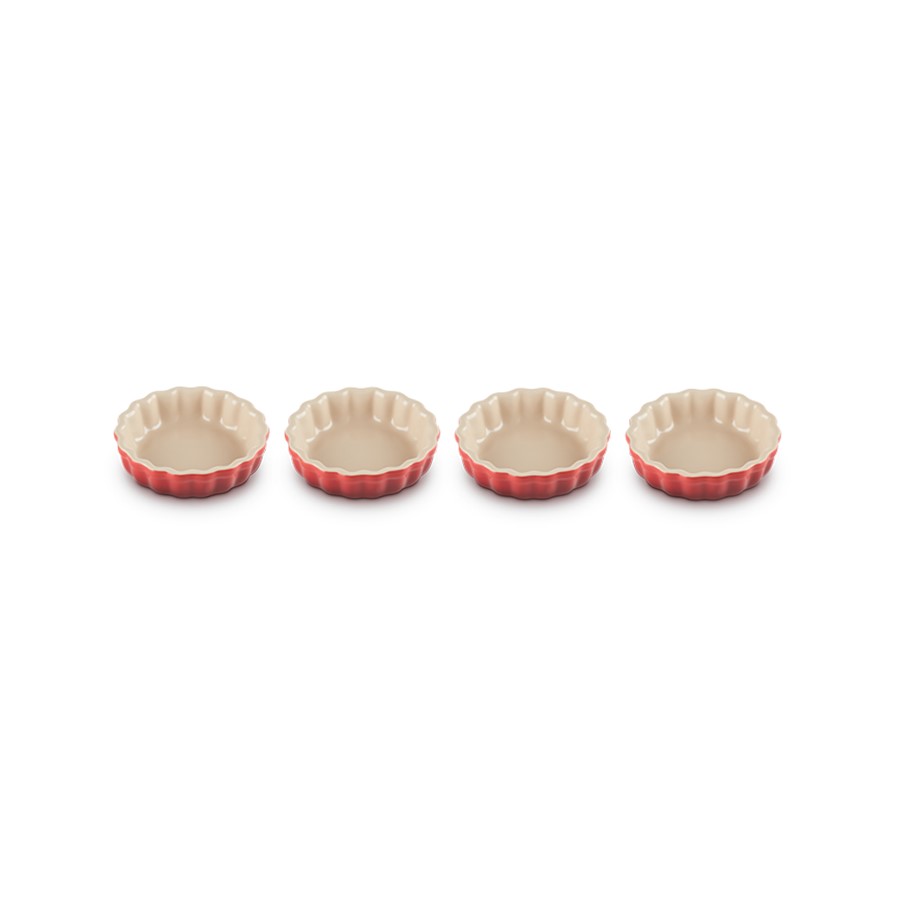 additioanl image for  Le Creuset 4 Mini Flans Cerise 11 cm 