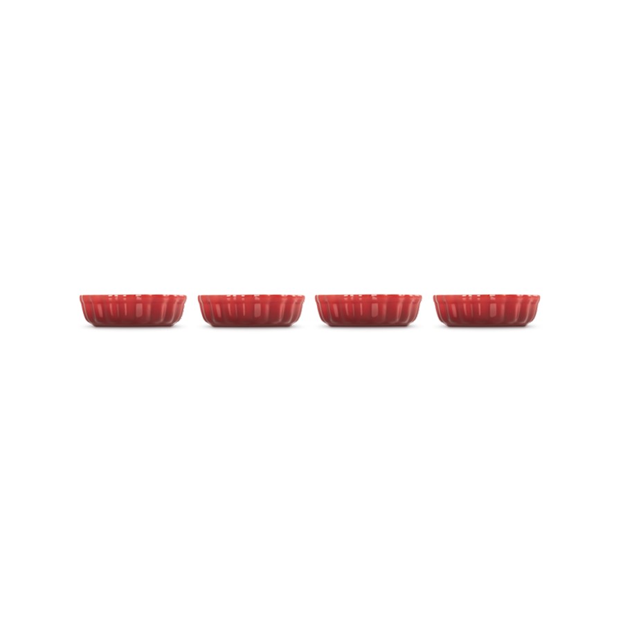 additioanl image for  Le Creuset 4 Mini Flans Cerise 11 cm 