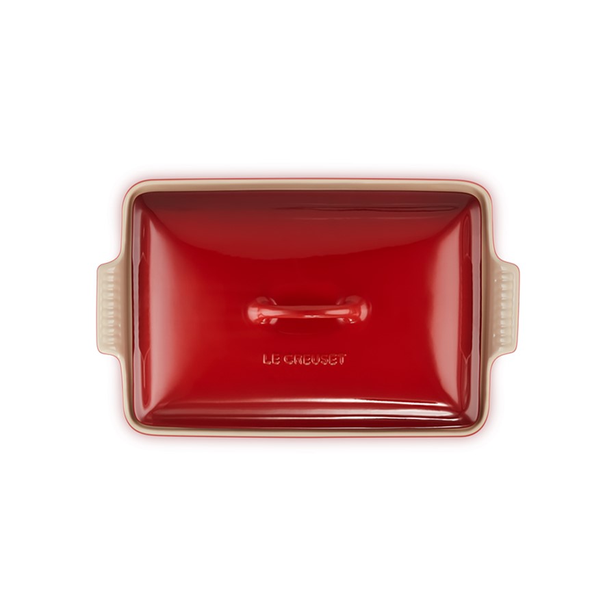 additioanl image for  Le Creuset Rect. Dish w/Lid Cerise 33 cm 