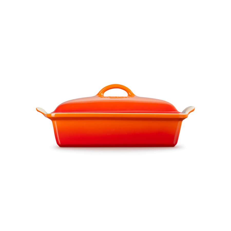 additioanl image for  Le Creuset Rect. Dish w/Lid Flame 33 cm 