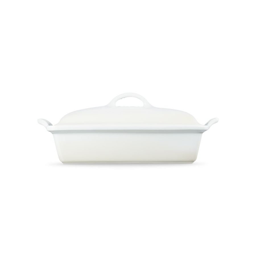 additioanl image for  Le Creuset Rect Dish w/Lid Meringue 33cm 