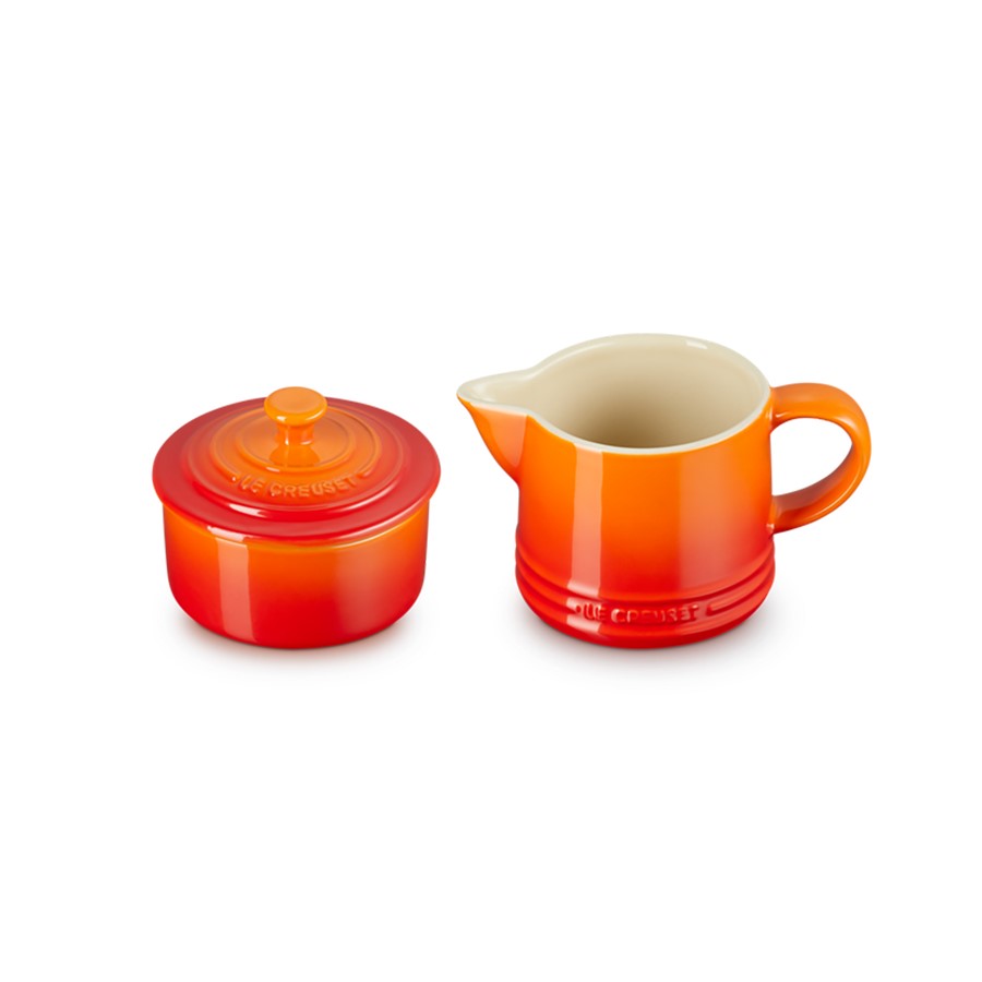 additioanl image for  Le Creuset Milk & Sugar Set Flame 