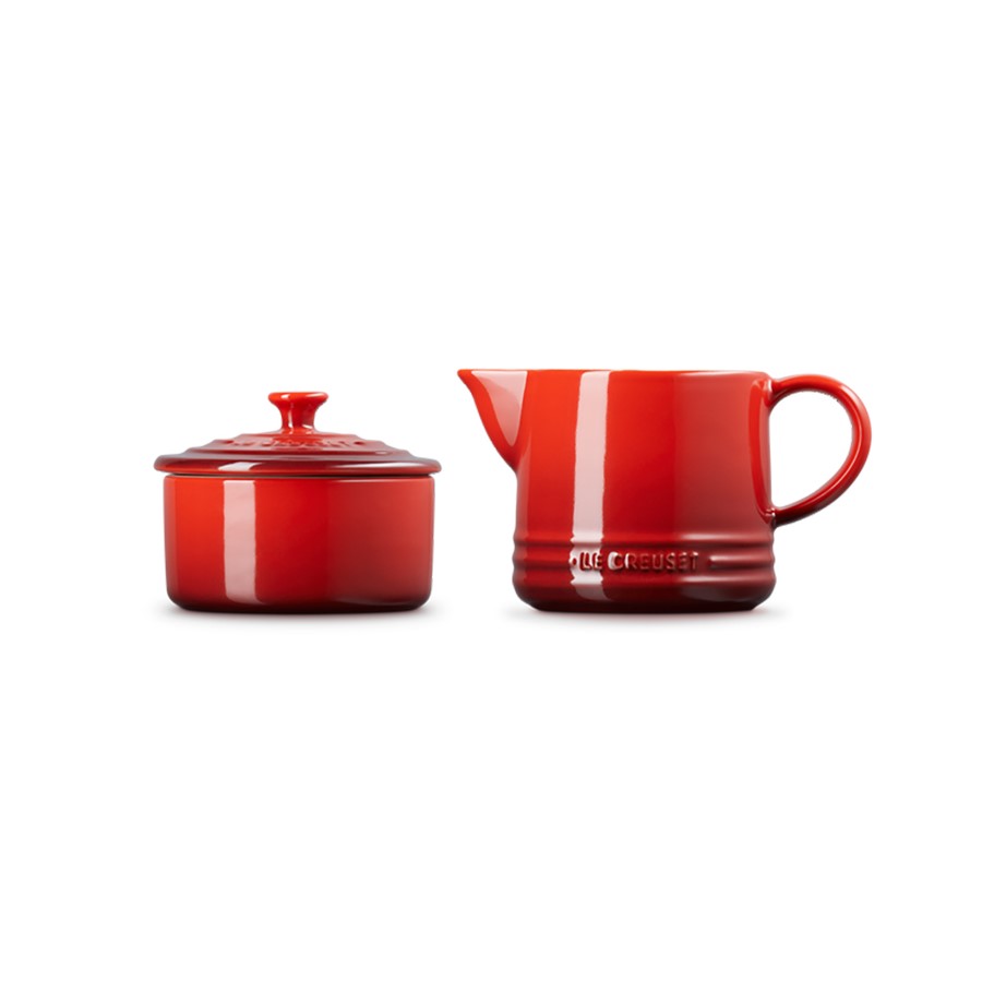 additioanl image for  Le Creuset Milk & Sugar Set Cerise 