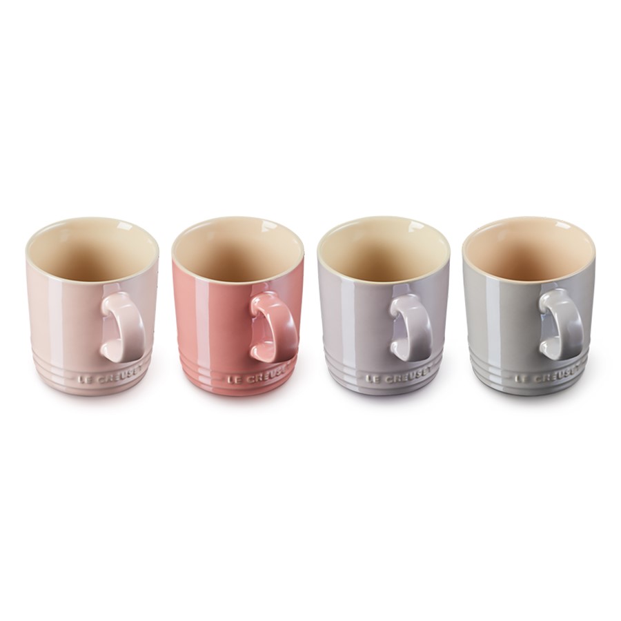 additioanl image for  Le Creuset 4 Metallic Mugs Chiffon 350ml 
