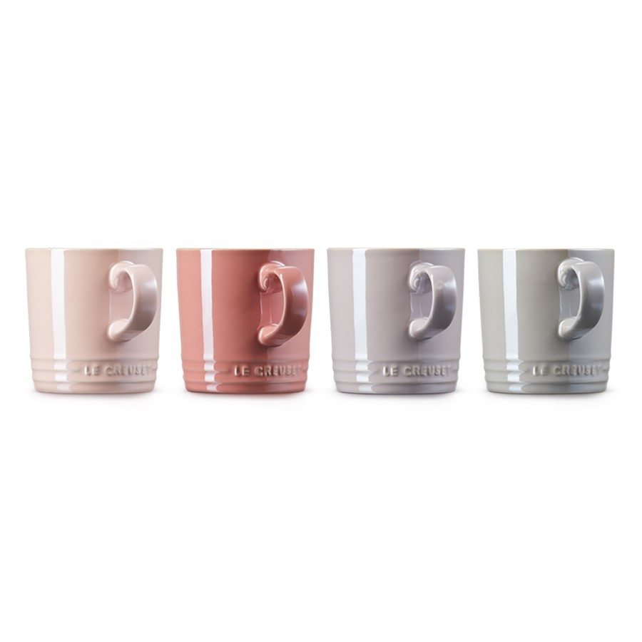 additioanl image for  Le Creuset 4 Metallic Mugs Chiffon 350ml 