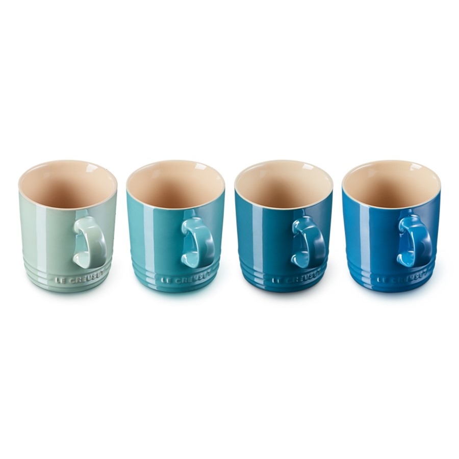 additioanl image for  Le Creuset 4 Metallics Mugs Cool 350 ml 