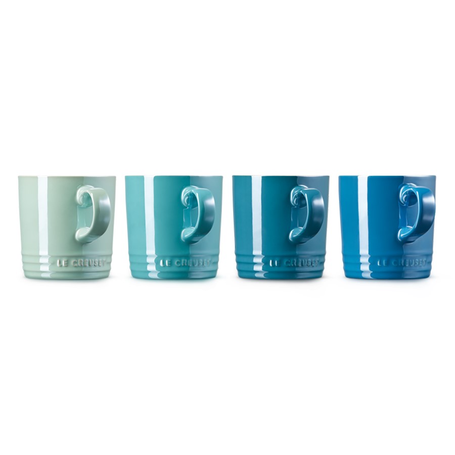 additioanl image for  Le Creuset 4 Metallics Mugs Cool 350 ml 
