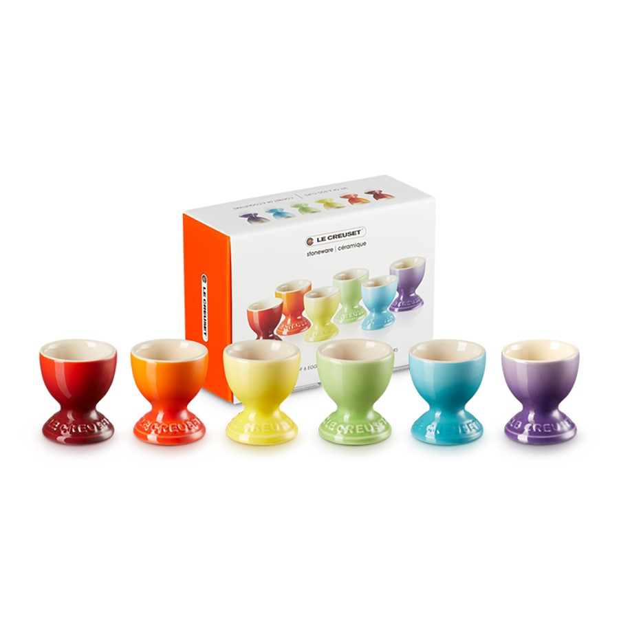 additioanl image for  Le Creuset Rainbow Set of 6 Egg Cups 