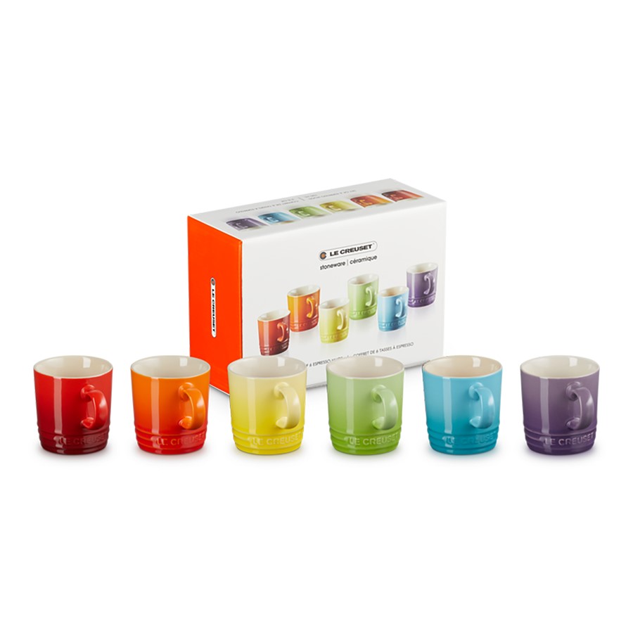 additioanl image for  Le Creuset Espresso 6 Mugs Rainbow 100ml 