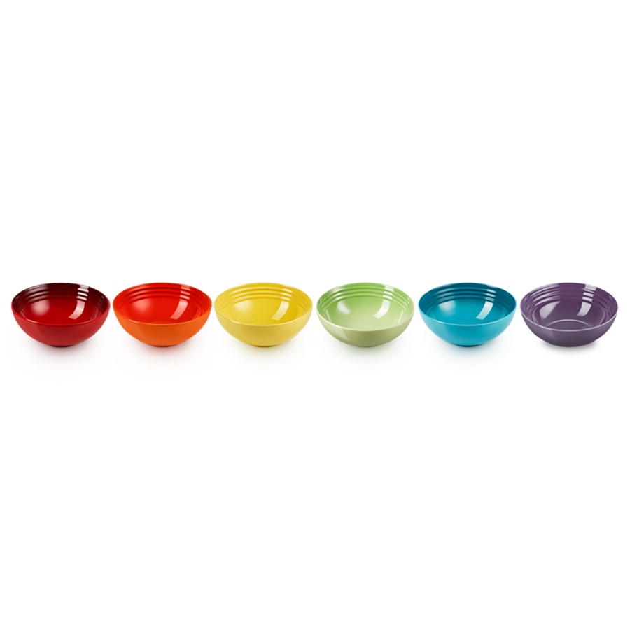 additioanl image for  Le Creuset Set of 6 Cereal Bowls Rainbow 