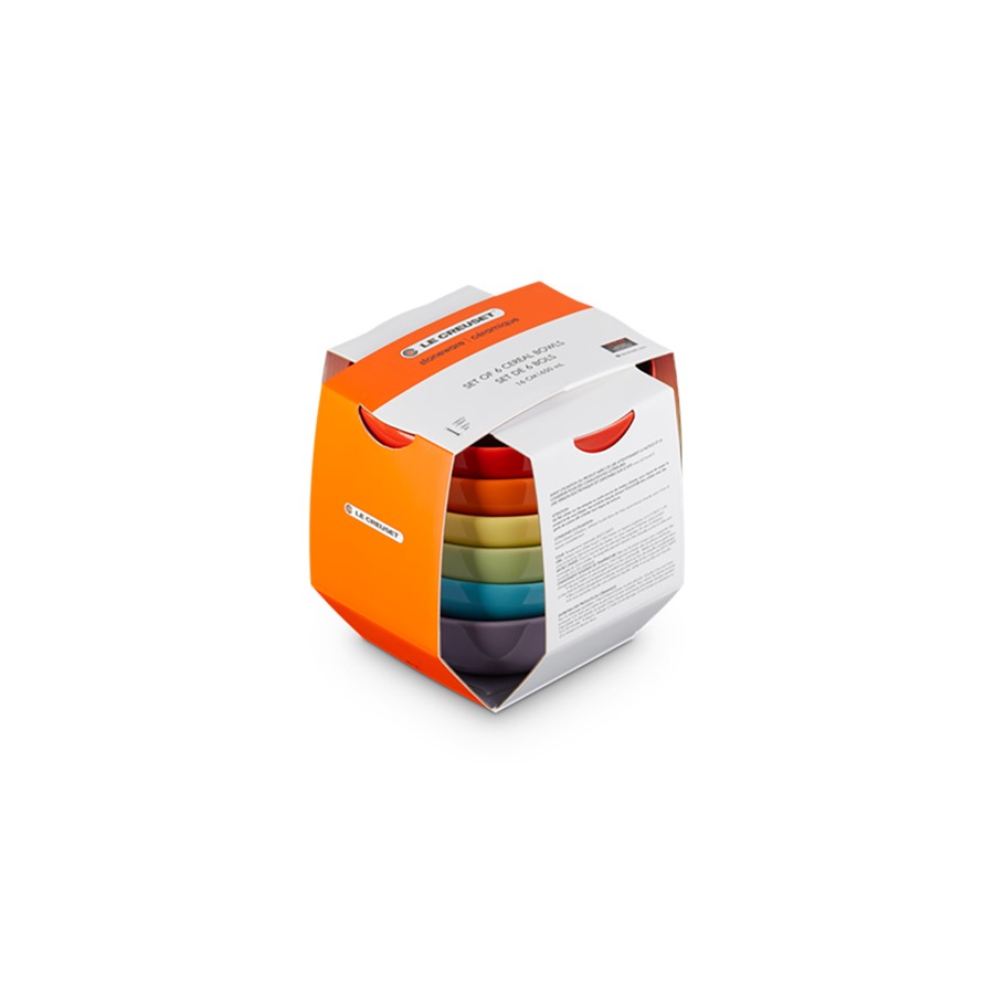 additioanl image for  Le Creuset Set of 6 Cereal Bowls Rainbow 