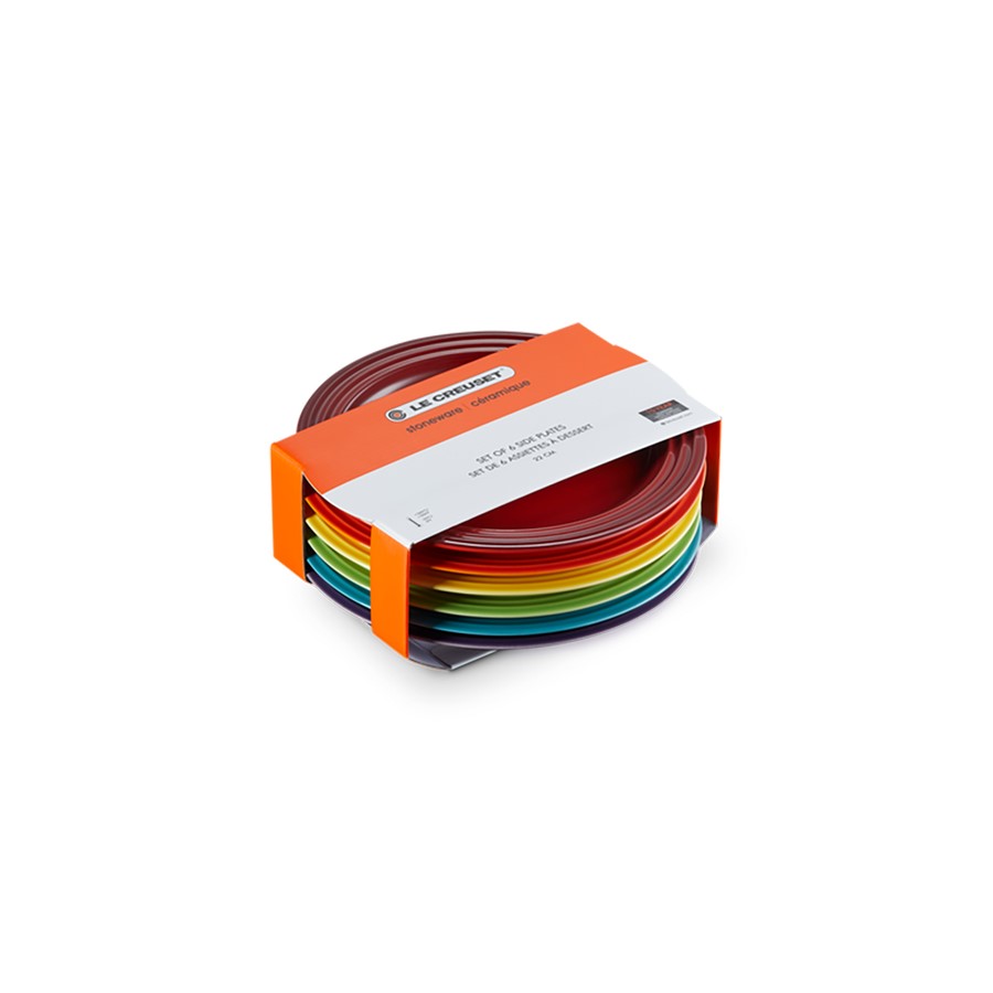 additioanl image for  Le Creuset 6 Side Plates Rainbow 22 cm 