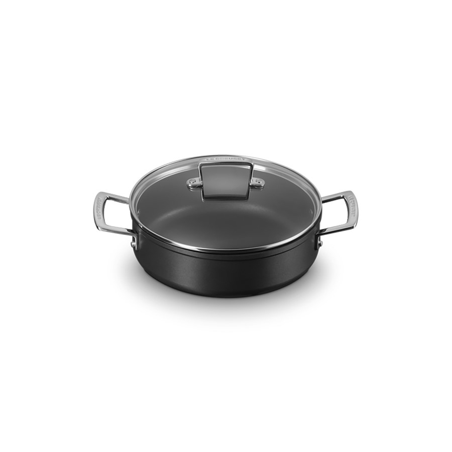 additioanl image for  Le Creuset Sauteuse w/Glass Lid Blk 24cm 