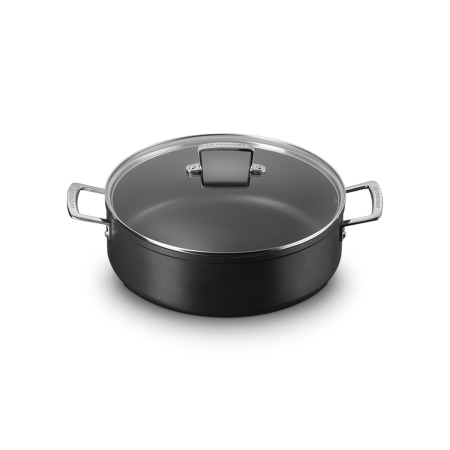 additioanl image for  Le Creuset Sauteuse w/Glass Lid Blk 30cm 