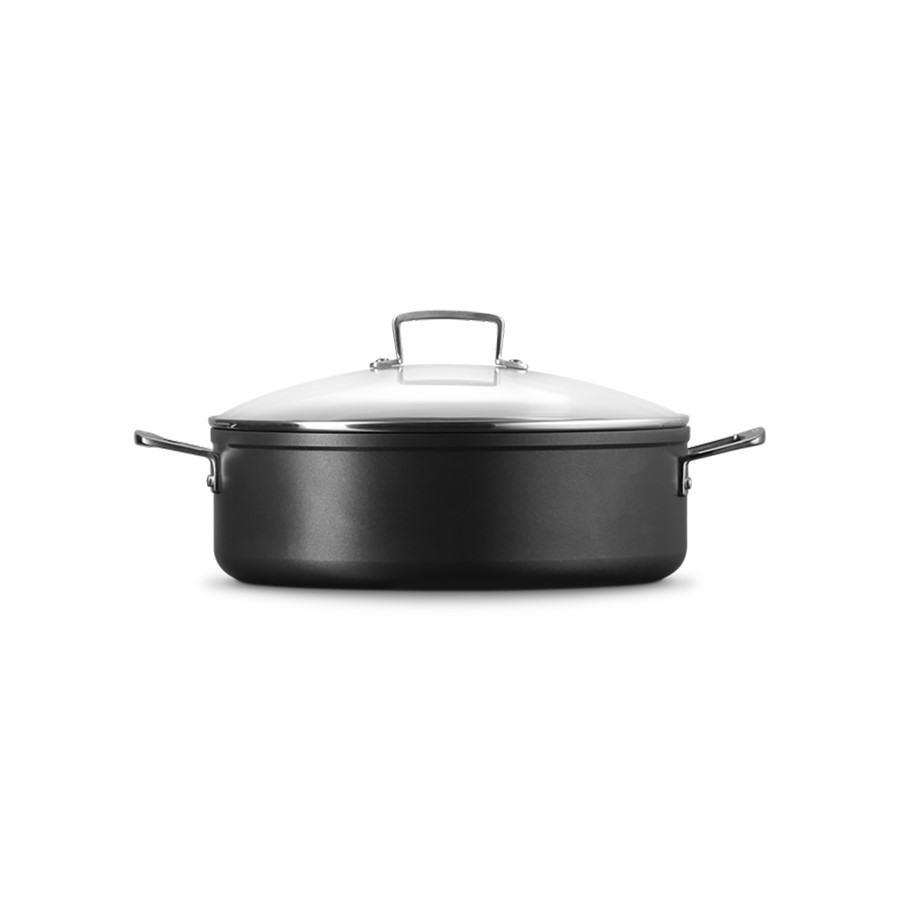 additioanl image for  Le Creuset Sauteuse w/Glass Lid Blk 30cm 