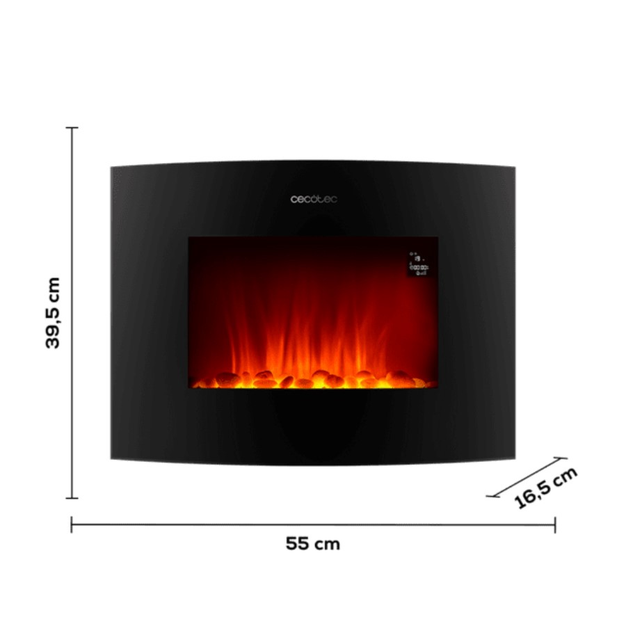 additioanl image for  Cecotec Curved Electric Fireplace 2000W 