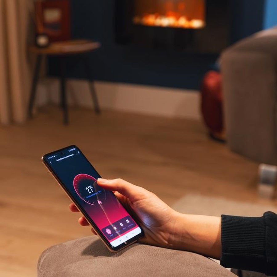 additioanl image for  Cecotec Curved Electric Fireplace 2000W 