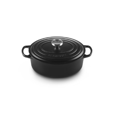 additioanl image for  Le Creuset Oval Casserole Satin Blk 27cm 