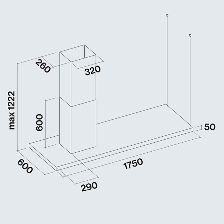additioanl image for  Falmec Island Hood Lumen S/Steel 175 cm 