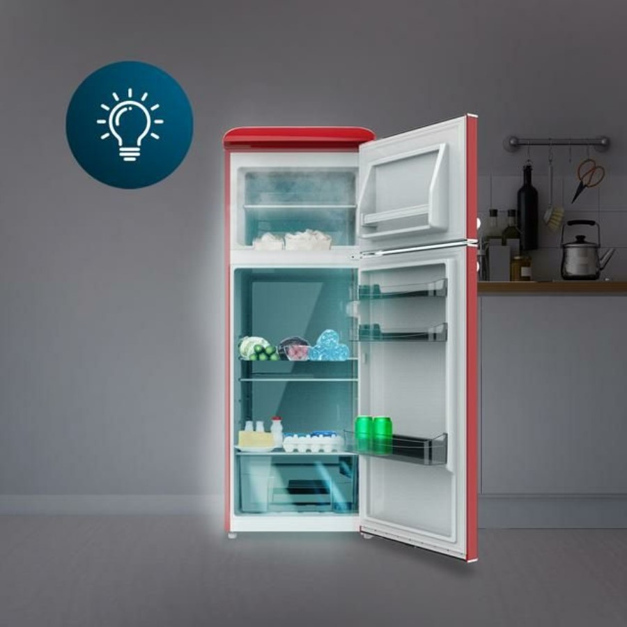 additioanl image for  Cecotec Retro Fridge Bolero Combi Red 